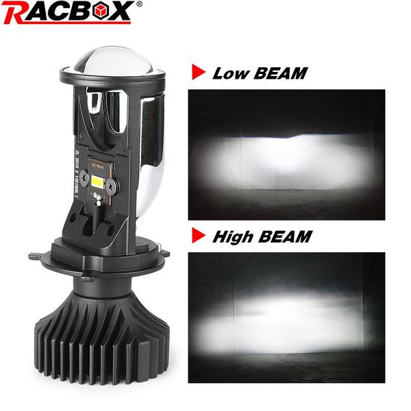 

h4 led mini projector lens automobles bulb canbus 90w/pair lamp 20000lm conversion kit hi/lo beam headlight 12v24v rhd lhd