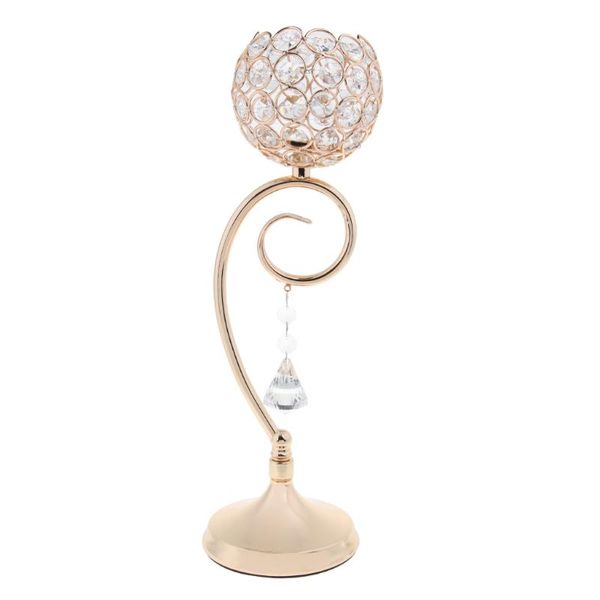 

beautiful crystal tealight holder - globe - pillar wedding banquet decor pick