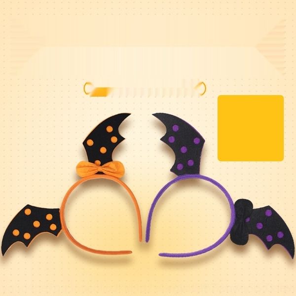 

3hblh halloween orange headband bat non-woven strap head hair band hair children purple non-woven headdress ghost festival party dress