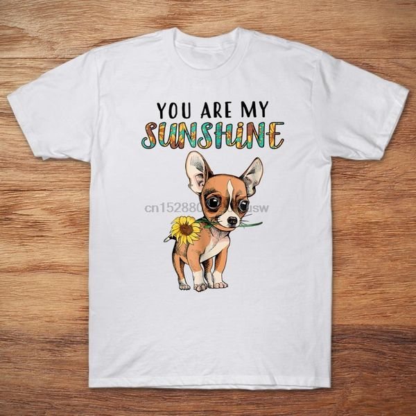 

brand you are my sunshine chihuahua with sunflower men short sleeve hoodie designers t shirts sweatshirt