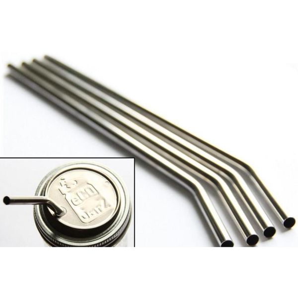 

300pcs/lot stainless steel straw eco-friendly drinking straws practical beer tool bend drinking st sqcyfm homes2007