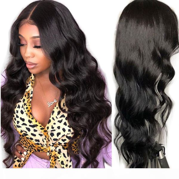 

13x6 body wave lace front human hair wigs bleach knots wigs for black women 150% density pre plucked remy brazilian hair wigs, Black;brown