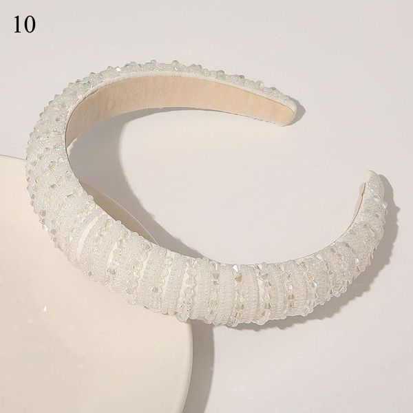 

fashion shiny rhinestone beaded wide headband women thick sponge head hoop full crystal hairband turban female hair accessories q bbysua