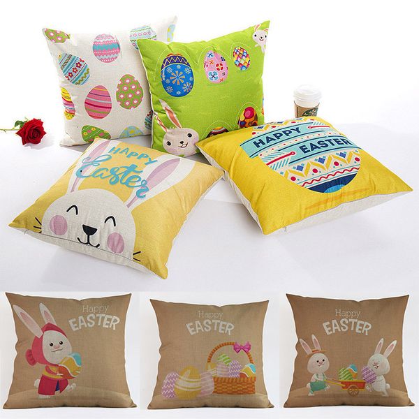 

easter rabbit egg pillow covers cushion cover glamour square pillowcase cushion cover home office sofa car decoration wx9-1267