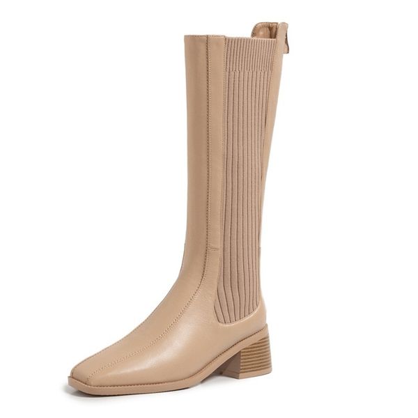 

2021 new fashionable women knee woman black apricot shoes working boots 40 ffdk