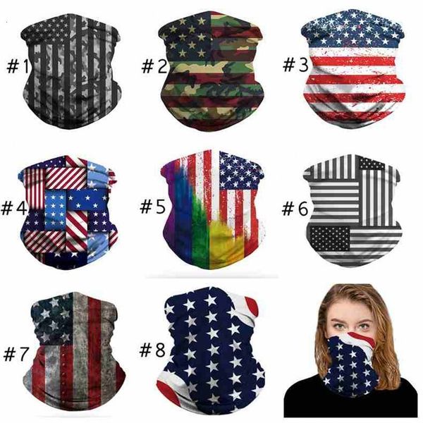 

usa styles 8 face mask flag 3d magic scarves outdoor sports headband turban headscarf bandana cycling designer masks cyz
