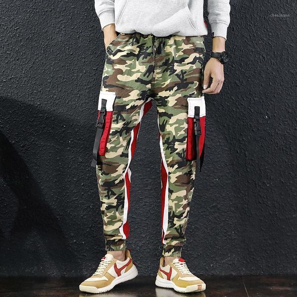

men's pants hip hop streetwear men cargo casual splice joggers trousers camouflage sweatpants fashion joker pant pantalones hombre1, Black