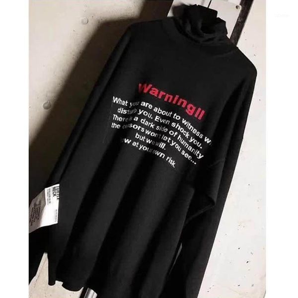 

xx men women t-shirt t-shirts wool turtleneck tee "warning" logo print long sleeve 1, White;black