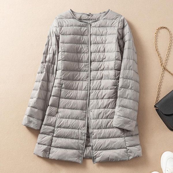 

women's down & parkas sedutmo winter plus size 4xl women duck jackets ultra light thin coat long casual puffer jacket slim autumn ed129, Black