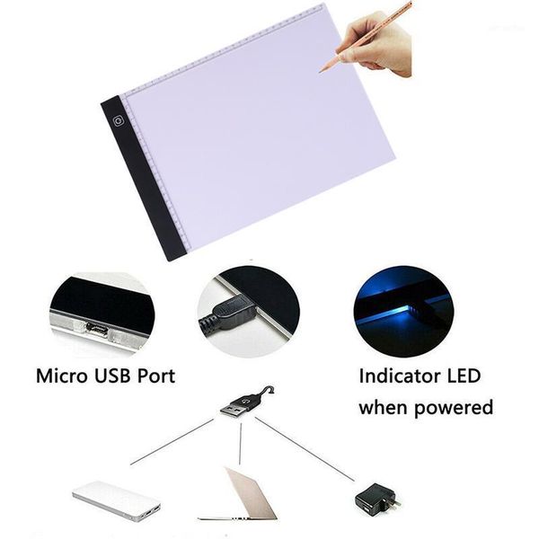 

digital graphic tablet a4 led artist thin art stencil drawing board light box tracing writing portable electronic tablet pad1, Black