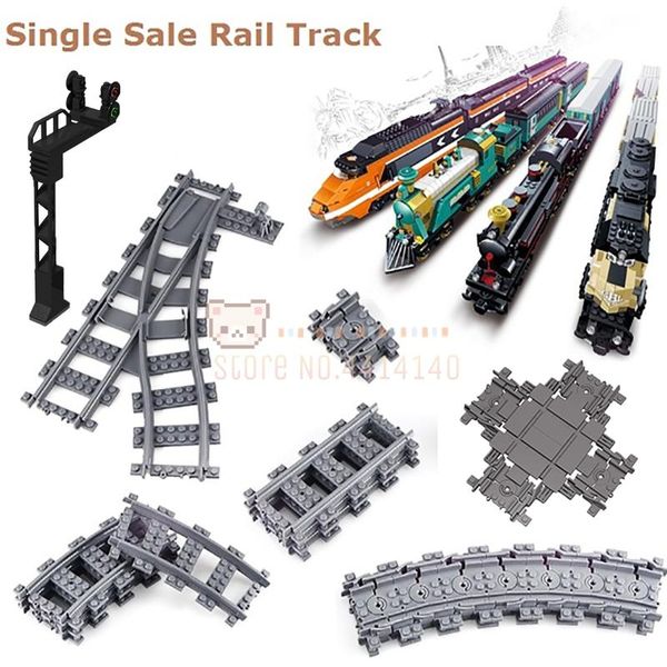

поезд треков железнодорожное прямой изогнутый фуркальные soft tracks строительные блоки moc развивающие игрушки для детей кирпичи train set