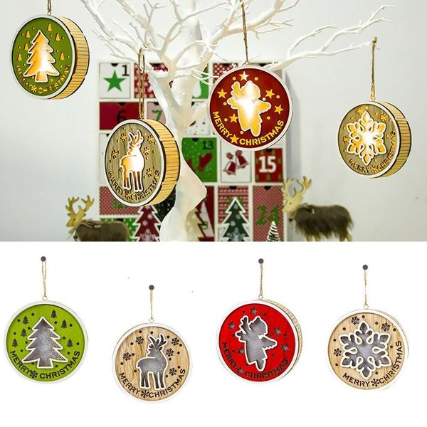 

wooden ornaments decorations for home merry tree natal christmas angel snowflake pendant noel happy