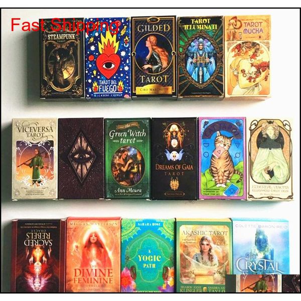 

women girls cards game english tarot cards oracles deck mysterious divination deck parent-child interaction board game 0g4q0