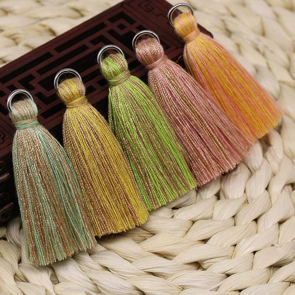 

20pcs polyester cotton colorful mini tassels pendant jewelry curtain garments decorative accessories key chain handbag pendants h wmtozs