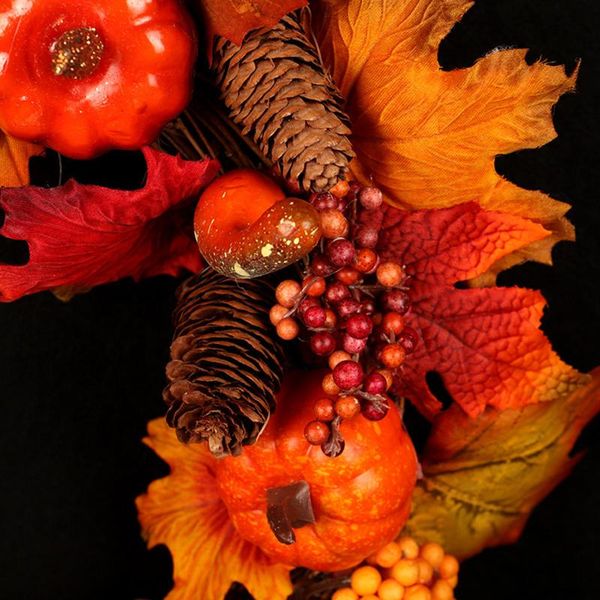 

christmas halloween decor fall pumpkin led light wreath autumn garland timeless seasonal festive home decor elegant