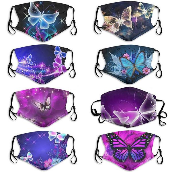 

face mask men women personality cotton butterfly fashion face masks boys girls dustproof haze breathable print facemask wholesale
