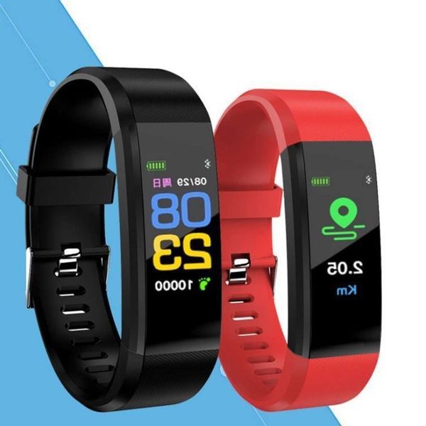

smart bracelet heart rate monitor blood prsure watch vivo color screen for men and womenv1ojk