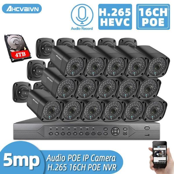 

ai 4k 5mp poe system 16ch poe cctv security nvr kit human/face detect two way audio outdoor ip camera surveillance system1