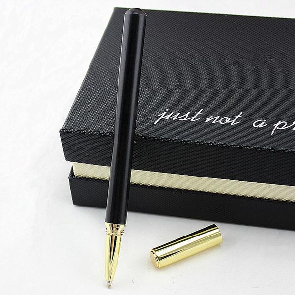 

gel pens quality black wooden roller ball pen stationery students business office medium nib ballpoint 1
