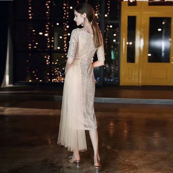 

2021 new *new nightly clothes lantejoulas mangoes, half-dressed feast clothes*1087*new style*new style znf5 evening, Black;red