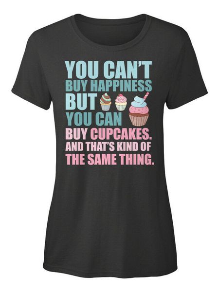 

cozy cupcake - you can't buy happiness but can stylisches t-shirt damen outdoor wear tee shirt sport hooded sweatshirt hoodie