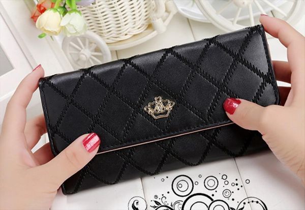 

держатель женщин кошельки кошельки мода длинные кошельки девушки дамы деньги монеты карманные карты сумки женский телефон сцепления, Red;black