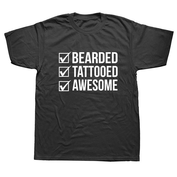 

bearded tattooed awesome beard tattoo humor funny t-shirts men short sleeve t shirt summer cotton sport hooded sweatshirt hoodie