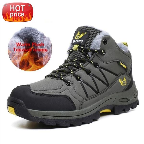 

outdoor 2020 fashion winter men boots plush warm snow boots non-slip men hiking shoes sneakers zapatos hombre 37-47 #kd1l