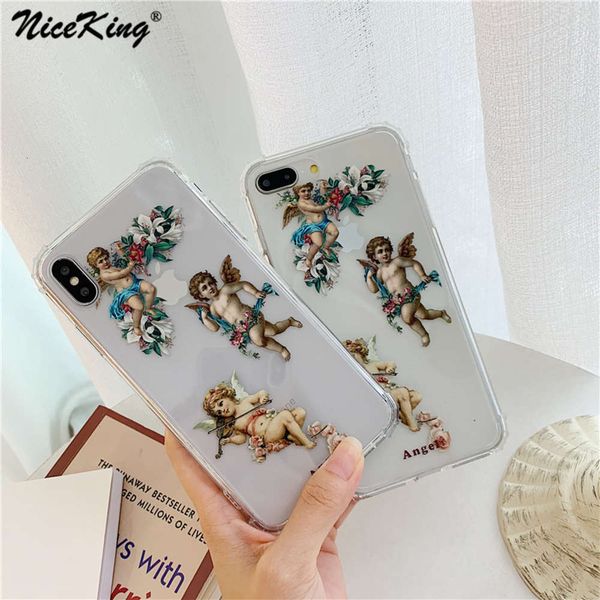 

niceking vip case with angel dign, transparent tpu case for vip x, xr, xs, max, 11 pro, max, 6 s, 6 s, 7, 8 plusvfe1