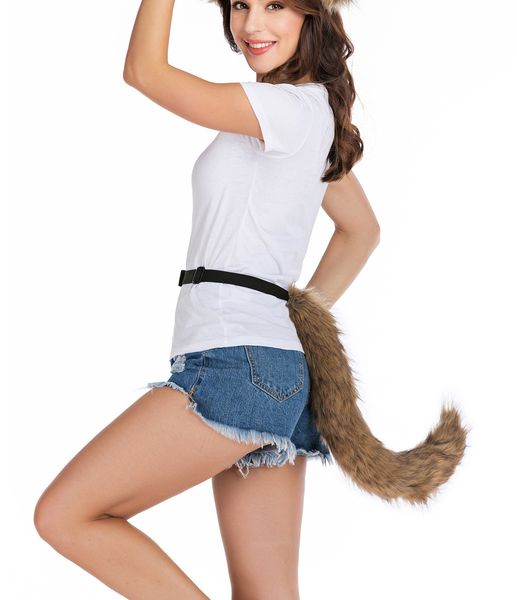 

halloween fox costumes set funny halloween costumes toy simulation fox ear and fox tail toys halloween props