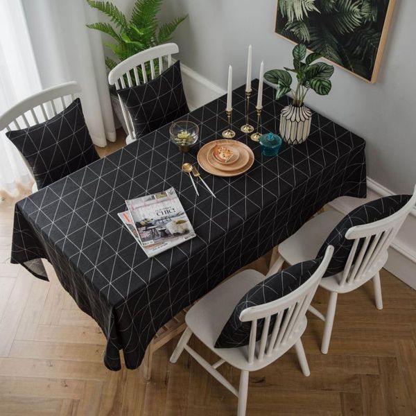 

black linen tablecloth square pvc table cloth modern furniture covers manteles para mesa rectangulares en tela dw114