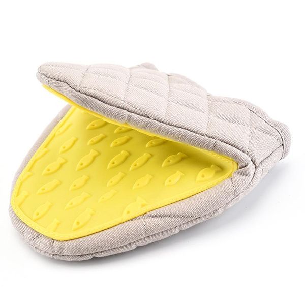 

oven mitts resistant gloves clip kitchen silicone pot holder slicone dish non-slip baking accessories 1pc bowl hand