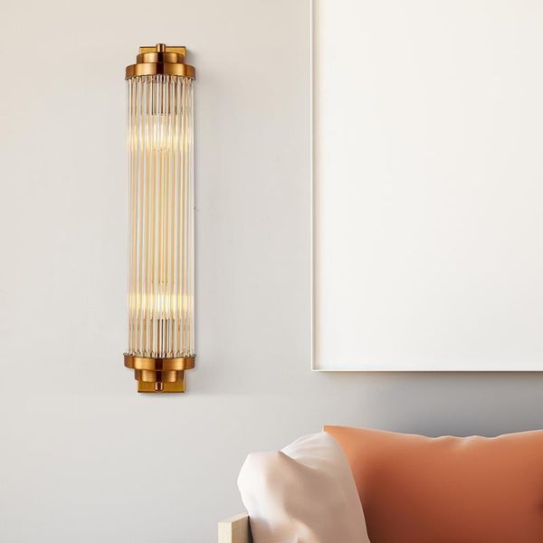 

modern lustre crystal pole led wall lamp living room gold metal bedroom led wall light fixtures living room corridor sconce1