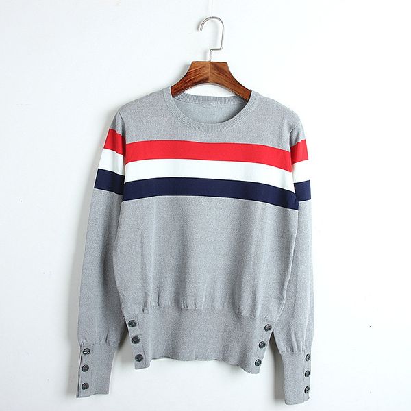 

712 2020 brand same style regular long sleeve kint sweater white gray pullover crew neck sweater dl