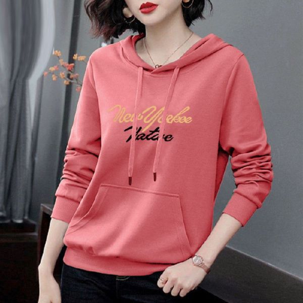 

autumn 2020 new mid long hooded loose autumn 2020 new mid long women's sweater hooded sweater women's loose lm9td, Black