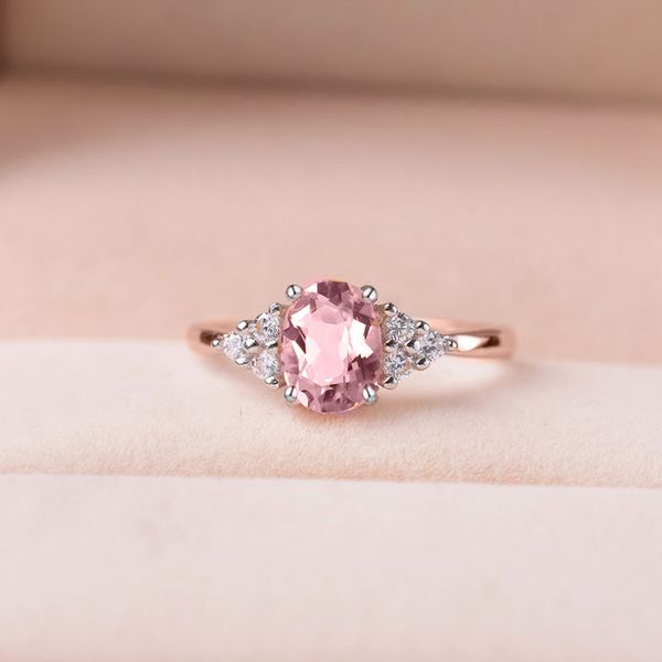 

2020huitan romantische roze kubieke zirkoon steen prinses ringen met rose goud kleur engagement accessoires tiny delicate ringen, Slivery;golden