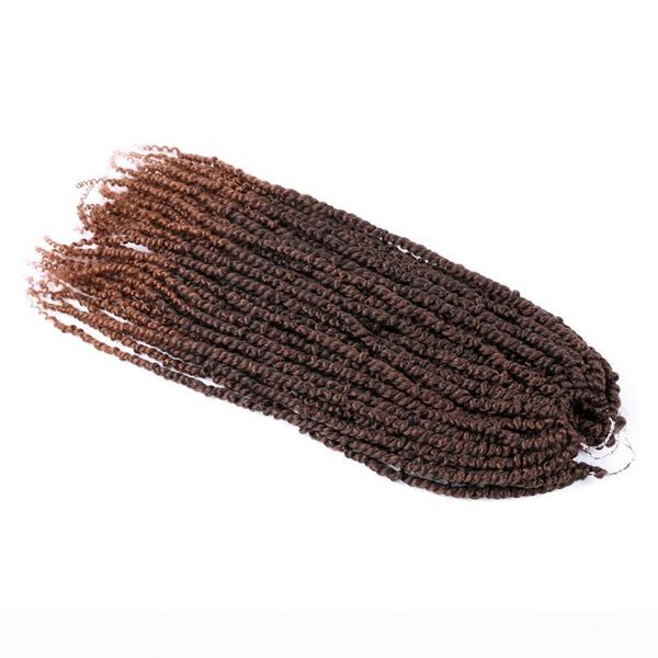 

24 inch long passion twist crochet hair extensions 100g pc synthetic water wave braiding hair bohemia crochet braids, Black