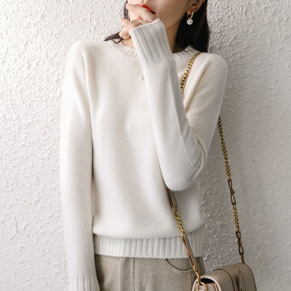 

2021 superior thick shirts 100% south knitting wool jumpers 8 colours oneck female pullovers winter thicker clothes k8b5, White;black