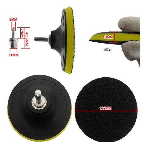 

9pcs buffing sponge pad set 3/5/6/7 inch car polishing pad kit buffing waxing with m14 drill adaptor for car cleani bbyaer