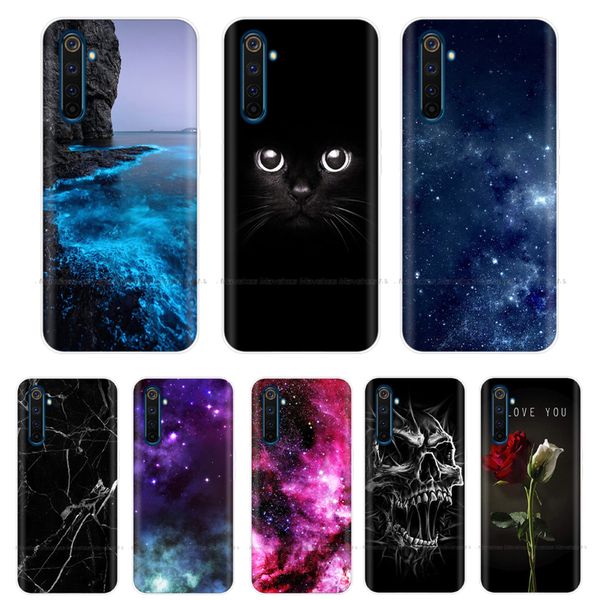 

мягкий силиконовый tpu для oppo realme 6 pro realme6 чехол задней крышка телефона shell жилищен коке капу
