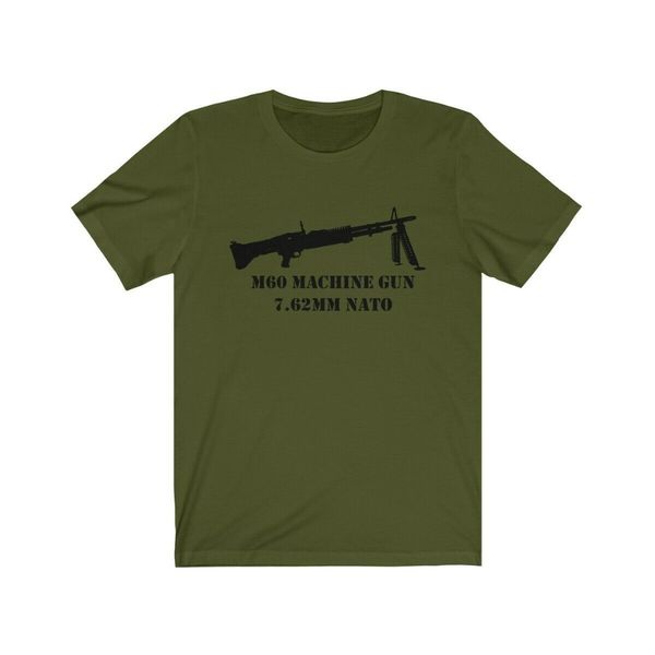 

m60 рубашка, зеленый / серый, ленточный конвейер machine gun 7,62 нато, вьетнам марка одежда печать мода топы тис рубашка спортивного с капю