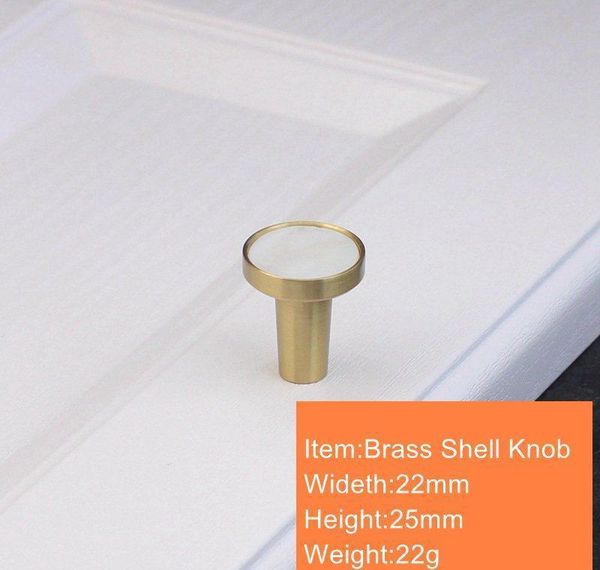 

nordic brass kitchen drawer cabinet door knobs handles white nature shell furniture hardware cupboard wardrobe jllocp lucky2005