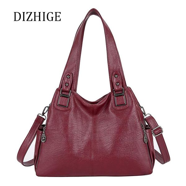 

women leather handbags classic designer hobos bag big red crossbody bags for women 2020 shoulder bags tote bag sac a main femme