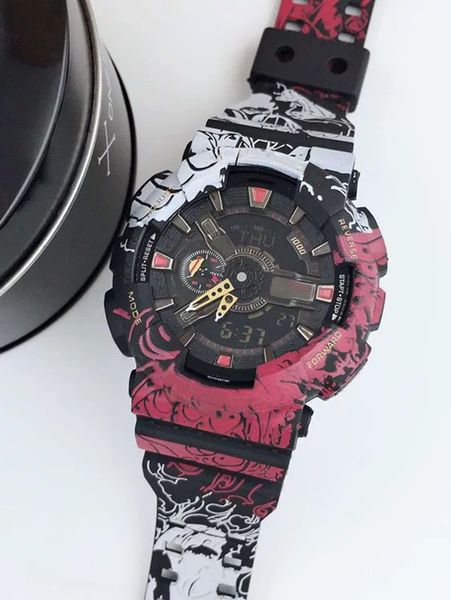 

with original box one piece dual display sports men women watches g style digital watch men multifunction women wristwatch christmas gift, Slivery;brown