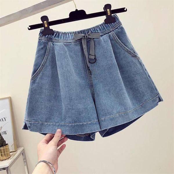 

women denim shorts plus size summer womens shorts harajuku elastic waist loose boyfriend style casual size 5xl r12321, White;black