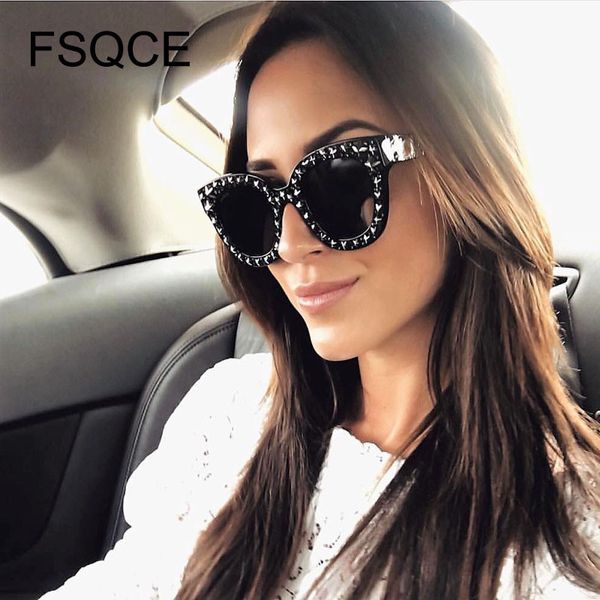 

designer brand oversized luxury italy pentagram sunglasses women men fashion cat eye sun glasses plus size beyonce