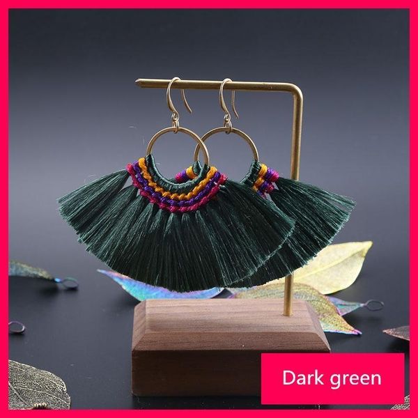 

1pair fashion bohemia fan tassel earrings diy jewelry garment decorative accessories craft tassels female personality decoration h sqcmgo