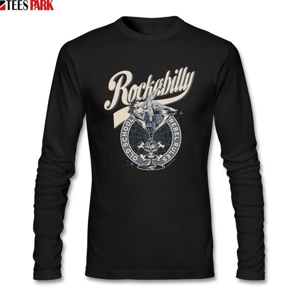 

человек с длинным рукавом rockabillys правила heavy mental футболка футболка мужчины новизна мужчины camisetas абстрактные tops спорта с кап