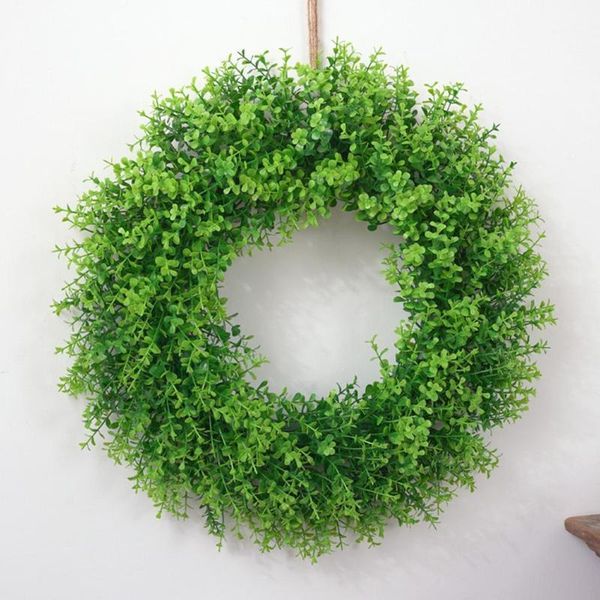 

artificial leaf wreath garland threshold home door party hanging pendant decor1