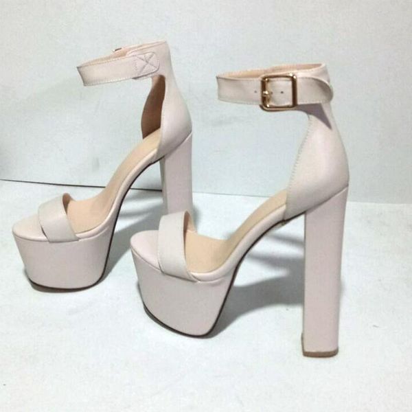 

dovereiss fashion women's shoes summer new consice buckle waterproof party shoes chunky heels sandales 34-47, Black